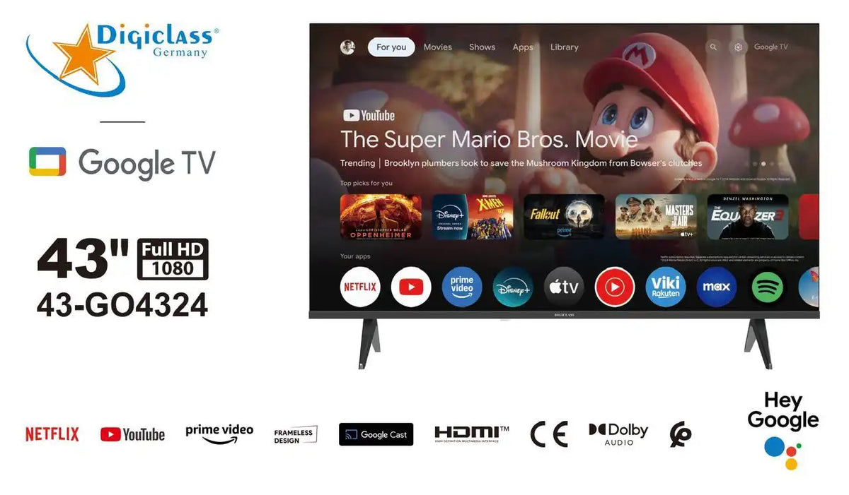 DigiClass UHD TV 43" Google TV