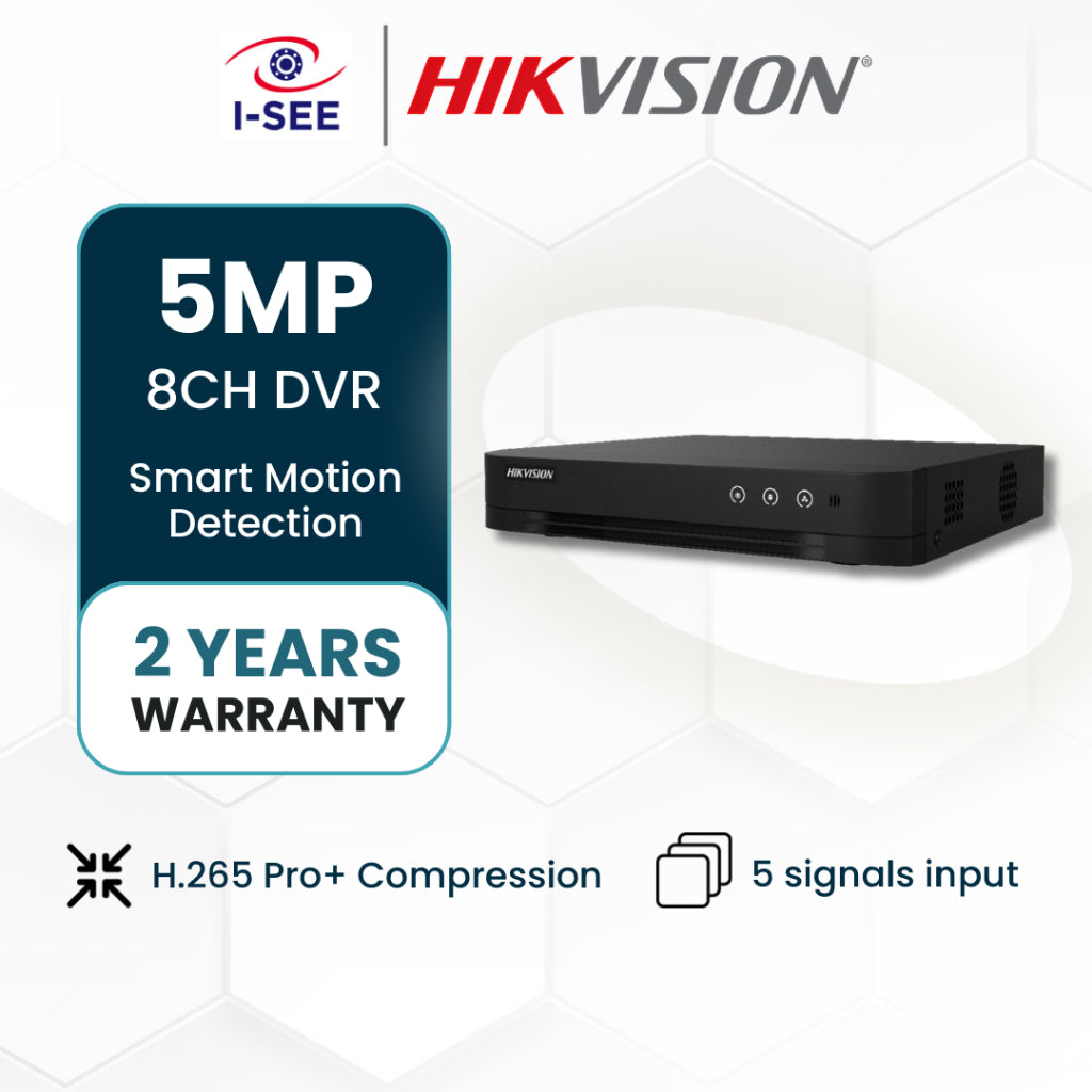 HIKVISION 8-CH 5MP 1U H.265 ACUSENSE DVR