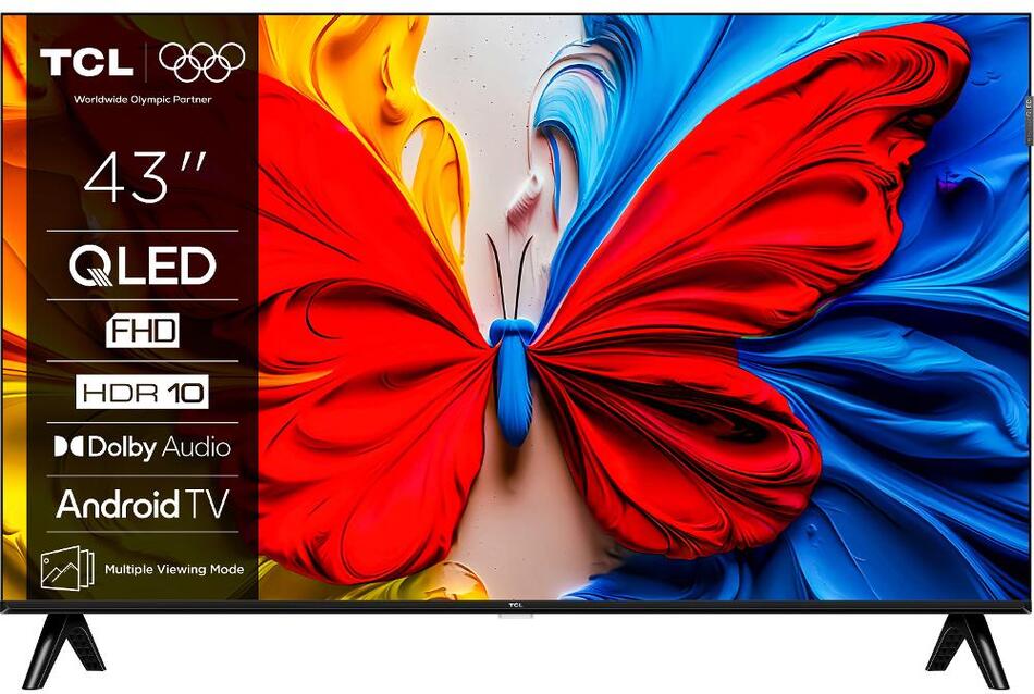 TV TCL QLED 43P FHD 4K SMART