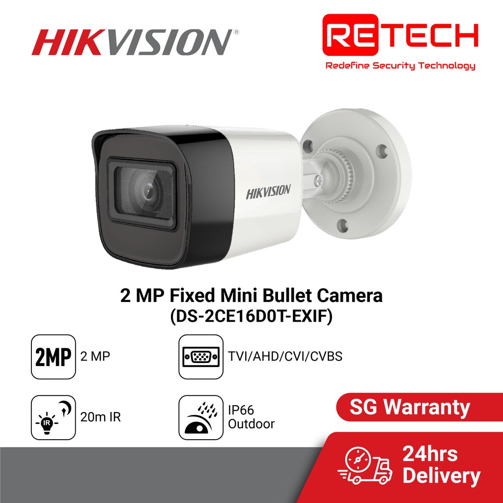 HIKVISION 2MPOUTDOOR EXIR FIXED TURRET