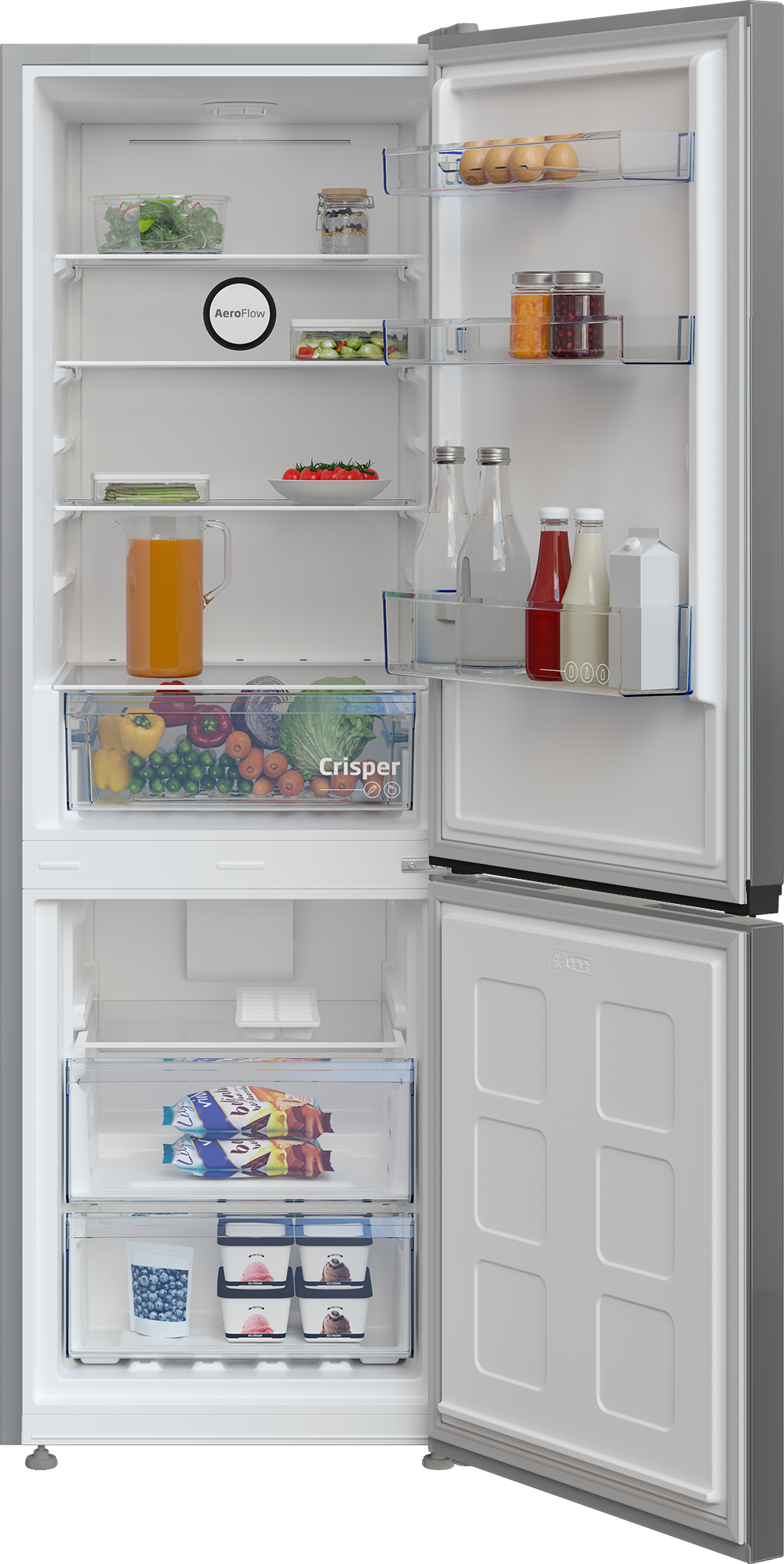 COMBINE BEKO  341L  2 PORTES SILVER NO FROST