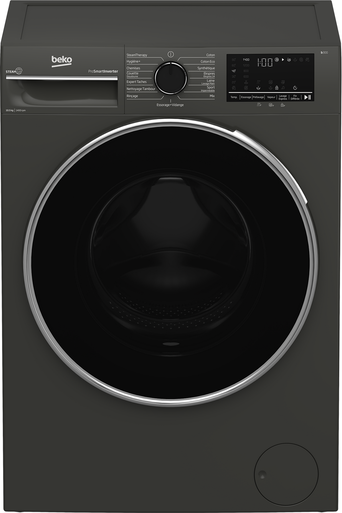 MACHINE A LAVER BEKO 10,5 KG 1400Trs INOX
