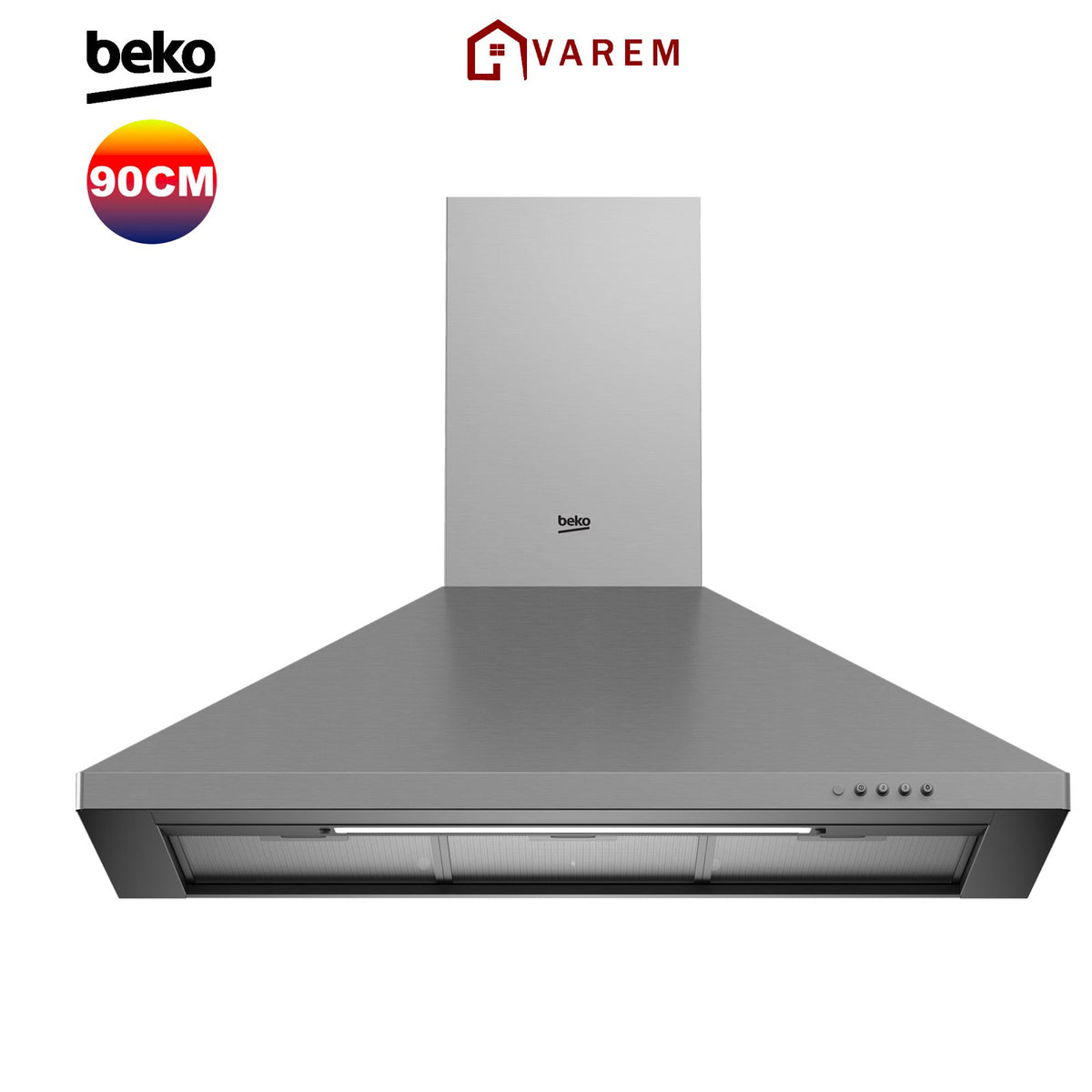 HOTTE BEKO PYRAMIDE DECORATIVE 90CM INOX