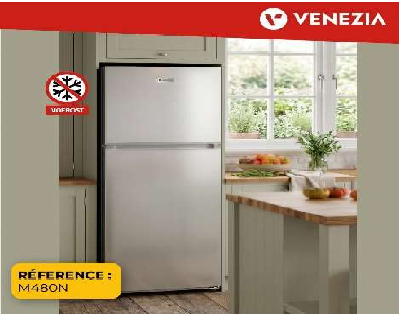 REFRIGERATEUR DEUX PORTES NO FROST M-480N-INOX VENEZIA