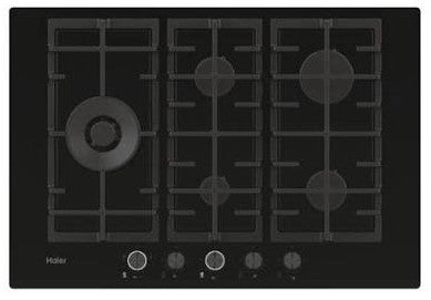 PLAQUE HAIER 5F 75CM EN VERRE NOIR
