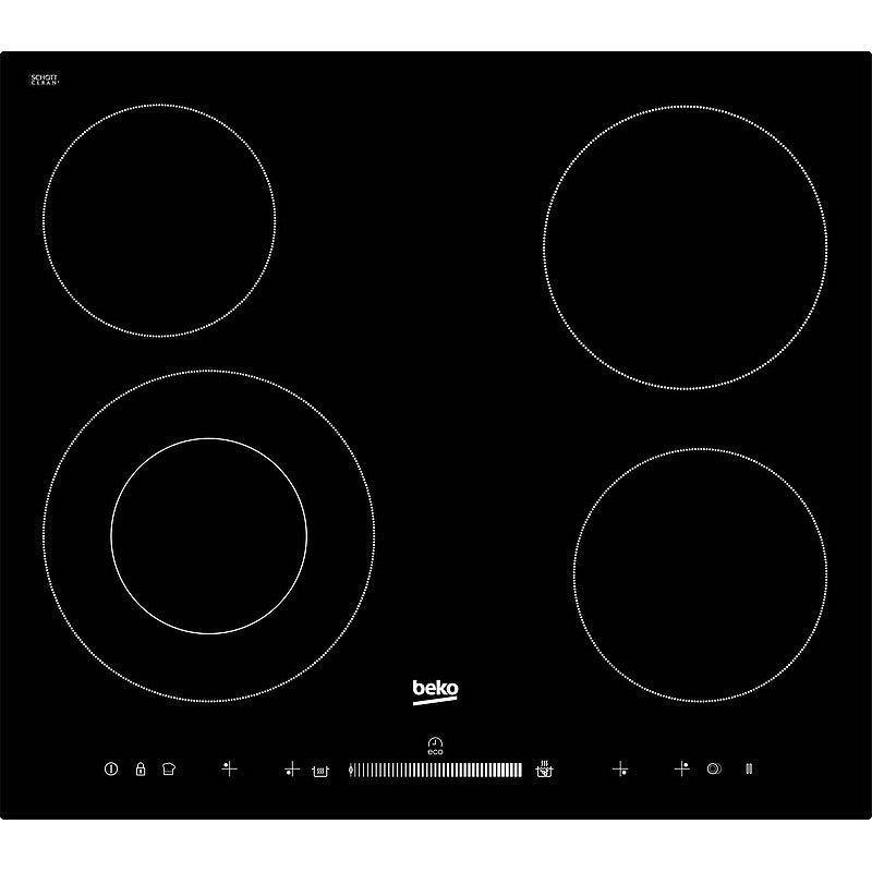 PLAQUE DE CUISSON VITROCERAMIQUE BEKO 4 FEUX  60CM  BLACK