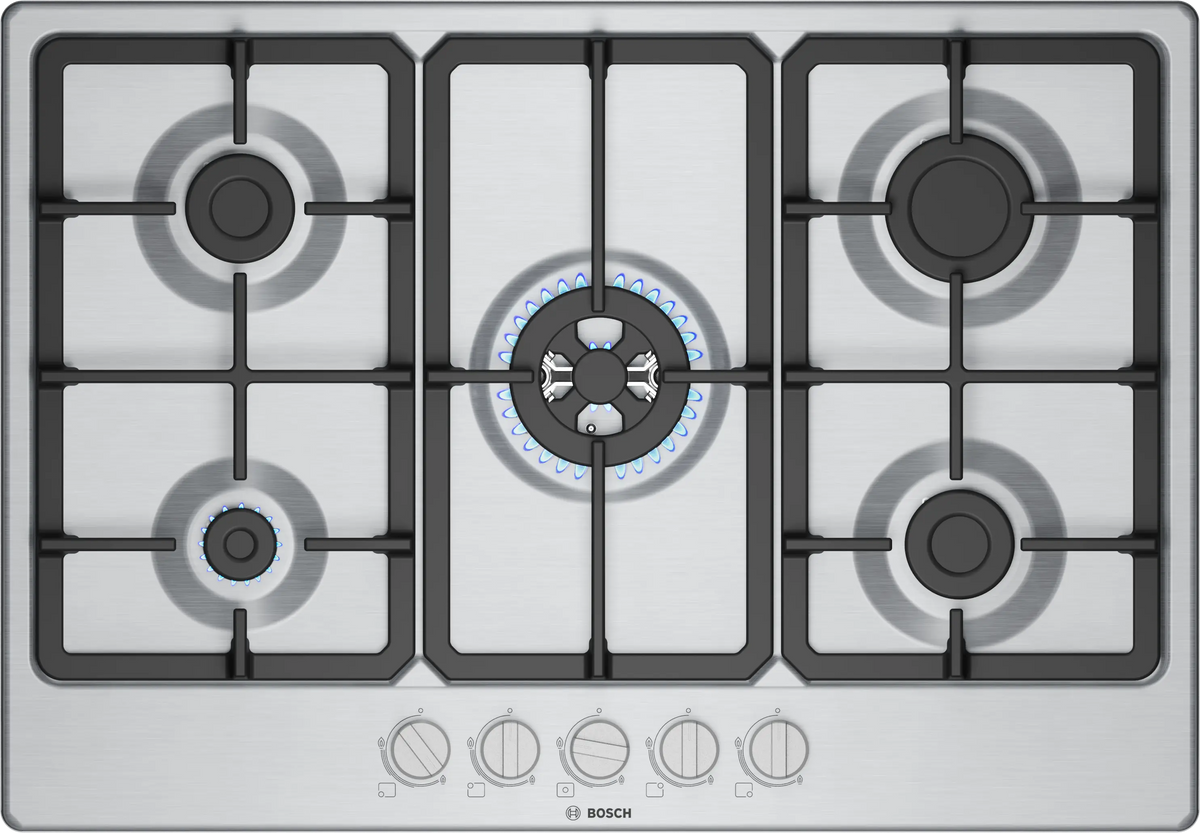 PLAQUE BOSCH 5F 75CM EN FONTE INOX