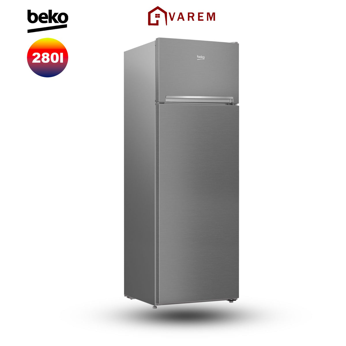 REFRIGERATEUR BEKO  280L L 2 PORTES INOX