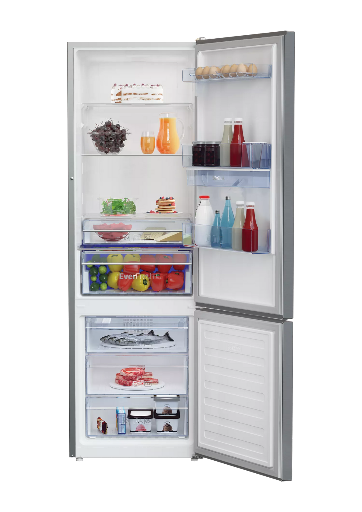 REFRIGERATEUR BEKO  460L L 2 PORTES INOX
