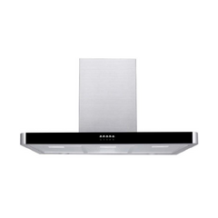 HOTTE SCHNEIDER DECORATIVE 90CM EN NOIR AVEC BLACK GLASS MOVABLE PANEL
