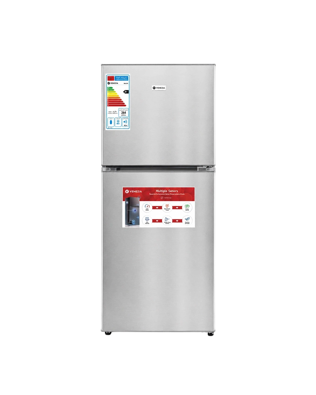 REFRIGERATEUR DEUX PORTE NO FROST M-420N-INOX VENEZIA